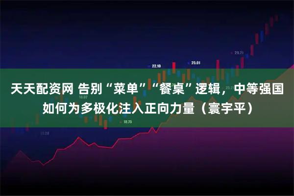天天配资网 告别“菜单”“餐桌”逻辑，中等强国如何为多极化注入正向力量（寰宇平）